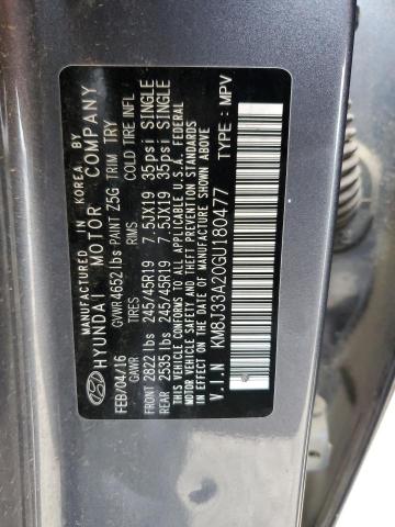 Photo 10 from auction – 2016 HYUNDAI TUCSON LIM with VIN KM8J33A20GU180477