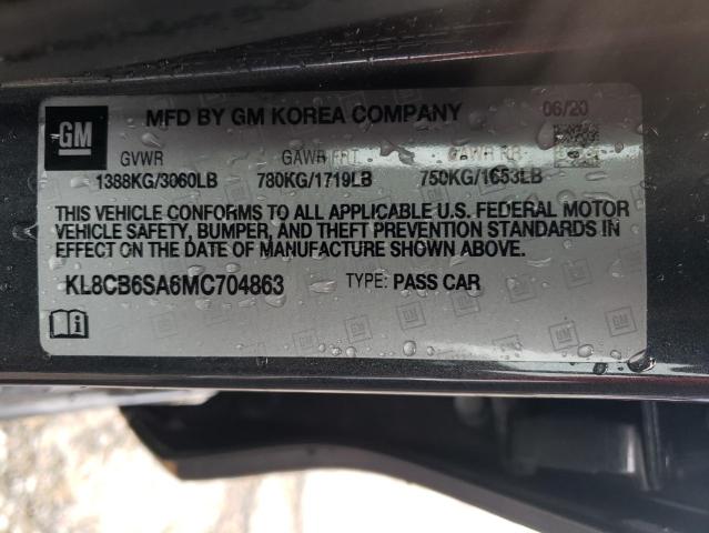Photo 10 from auction – 2021 CHEVROLET SPARK with VIN KL8CB6SA6MC704863