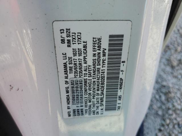 Photo 10 from auction – 2014 HONDA ODYSSEY EX with VIN 5FNRL5H43EB020741