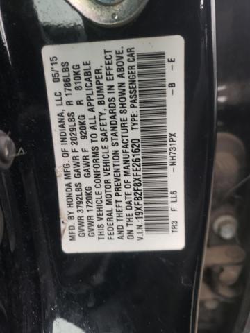 Photo 10 from auction – 2015 HONDA CIVIC EX with VIN 19XFB2F8XFE261620