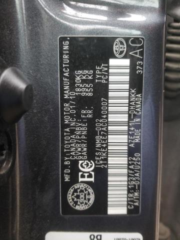 Photo 10 from auction – 2010 TOYOTA COROLLA MA with VIN 2T1KE4EE7AC040007