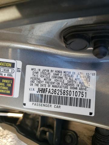 Photo 10 from auction – 2008 HONDA CIVIC HYBR with VIN JHMFA36258S010751