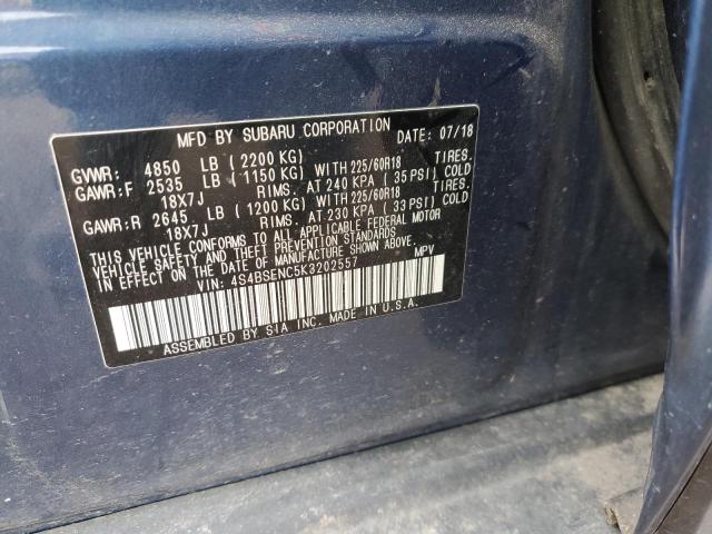 Photo 10 from auction – 2019 SUBARU OUTBACK 3. with VIN 4S4BSENC5K3202557