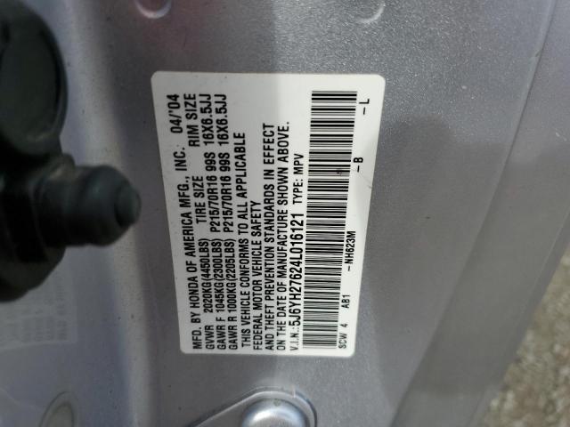 Photo 10 from auction – 2004 HONDA ELEMENT EX with VIN 5J6YH27624L016121