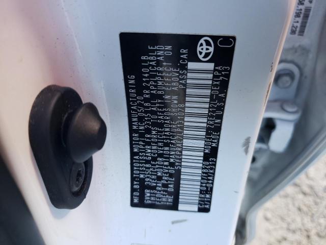 Photo 10 from auction – 2020 TOYOTA COROLLA LE with VIN 5YFEPRAE7LP131078