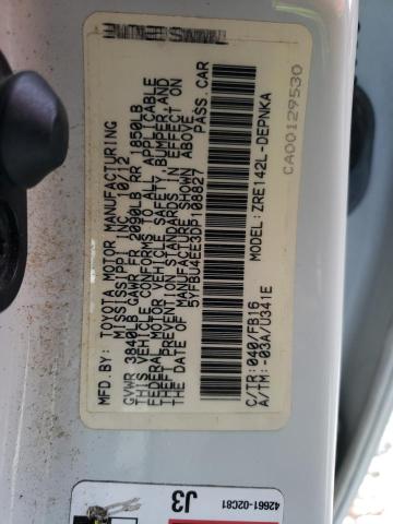 Photo 10 from auction – 2013 TOYOTA COROLLA BA with VIN 5YFBU4EE3DP108827