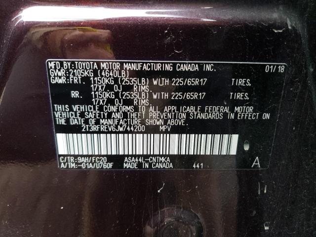 Photo 10 from auction – 2018 TOYOTA RAV4 ADVEN with VIN 2T3RFREV6JW744200