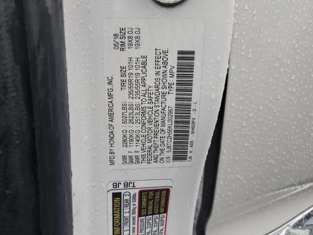 Photo 10 from auction – 2019 ACURA RDX TECHNO with VIN 5J8TC2H56KL002967
