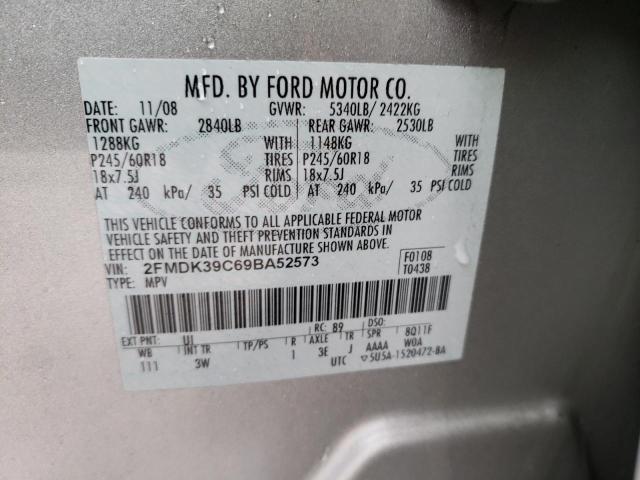 Photo 10 from auction – 2009 FORD EDGE LIMIT with VIN 2FMDK39C69BA52573