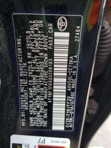 Photo 10 from auction – 2016 TOYOTA CAMRY LE with VIN 4T1BF1FK6GU208193