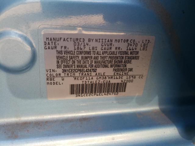 Photo 10 from auction – 2014 NISSAN VERSA NOTE with VIN 3N1CE2CP6EL424752