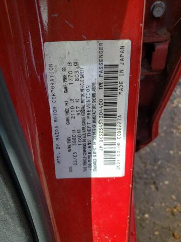 Photo 10 from auction – 2005 MAZDA 3 S with VIN JM1BK323451304400