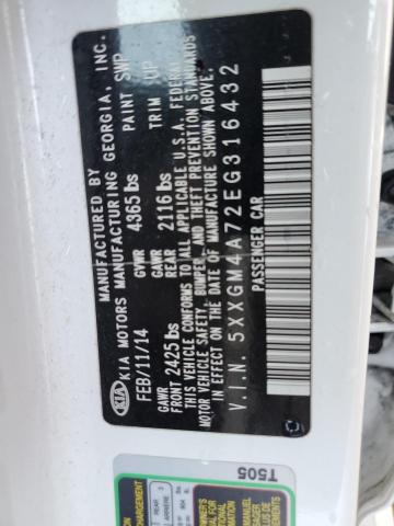 Photo 10 from auction – 2014 KIA OPTIMA LX with VIN 5XXGM4A72EG316432