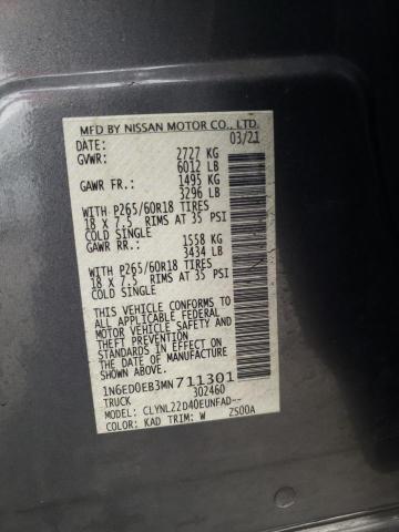 Photo 10 from auction – 2021 NISSAN FRONTIER S with VIN 1N6ED0EB3MN711301