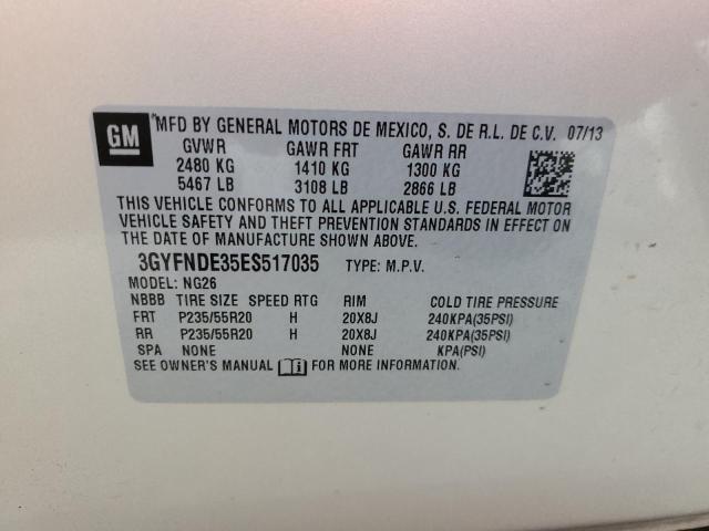 Photo 10 from auction – 2014 CADILLAC SRX PREMIU with VIN 3GYFNDE35ES517035