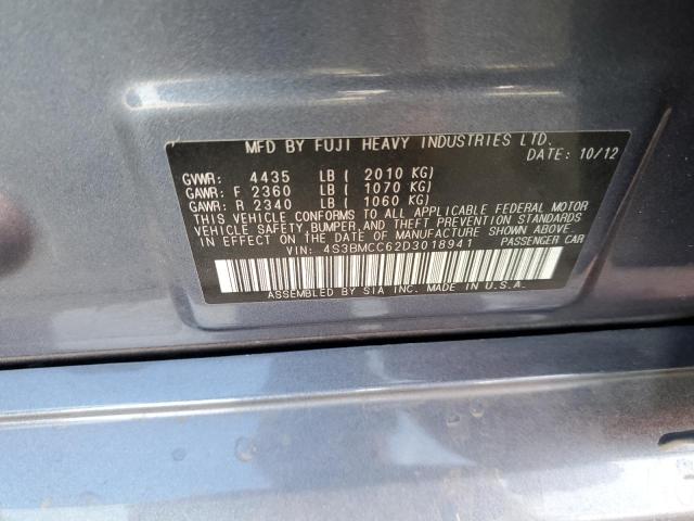 Photo 10 from auction – 2013 SUBARU LEGACY 2.5 with VIN 4S3BMCC62D3018941