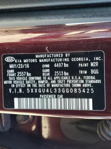 Photo 10 from auction – 2016 KIA OPTIMA EX with VIN 5XXGU4L33GG085425