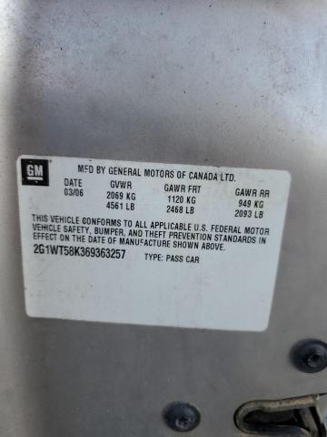 Photo 10 from auction – 2006 CHEVROLET IMPALA LT with VIN 2G1WT58K369363257