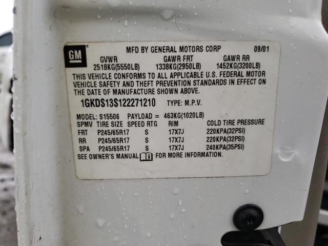 Photo 10 from auction – 2002 GMC ENVOY with VIN 1GKDS13S122271210