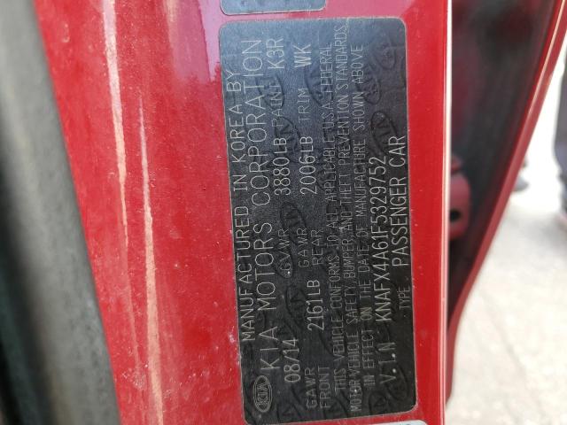Photo 10 from auction – 2015 KIA FORTE LX with VIN KNAFX4A61F5329752