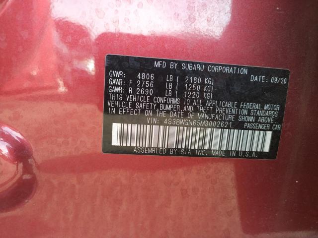 Photo 10 from auction – 2021 SUBARU LEGACY LIM with VIN 4S3BWGN65M3002621