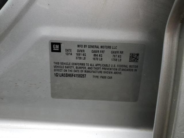 Photo 10 from auction – 2015 CHEVROLET SONIC LS with VIN 1G1JA5SH6F4158287
