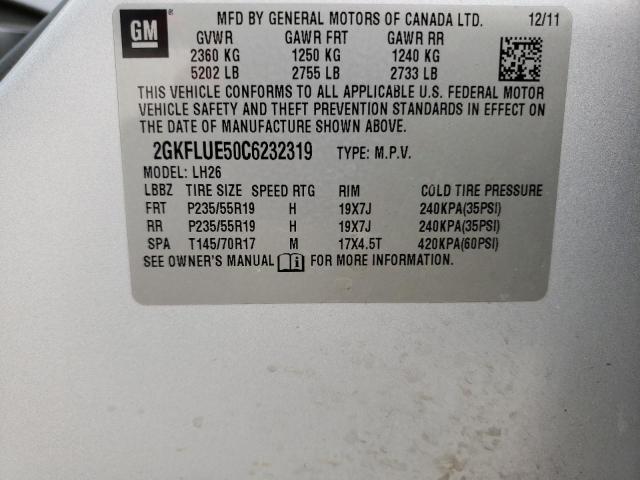 Photo 10 from auction – 2012 GMC TERRAIN SL with VIN 2GKFLUE50C6232319