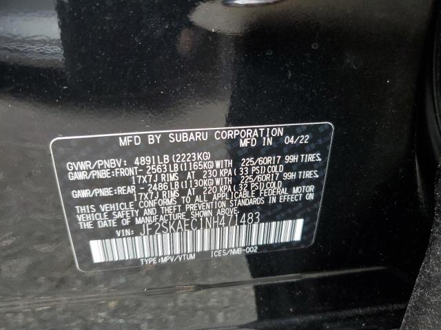 Photo 10 from auction – 2022 SUBARU FORESTER P with VIN JF2SKAEC1NH471483