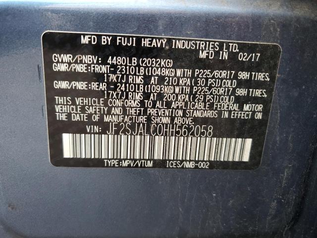 Photo 10 from auction – 2017 SUBARU FORESTER 2 with VIN JF2SJALC0HH562058