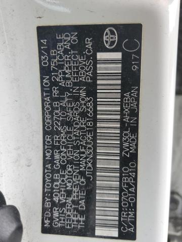 Photo 10 from auction – 2014 TOYOTA PRIUS with VIN JTDKN3DU9E1816683