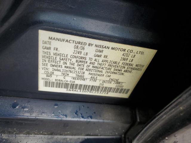 Photo 10 from auction – 2006 NISSAN ALTIMA S with VIN 1N4AL11D76C253218
