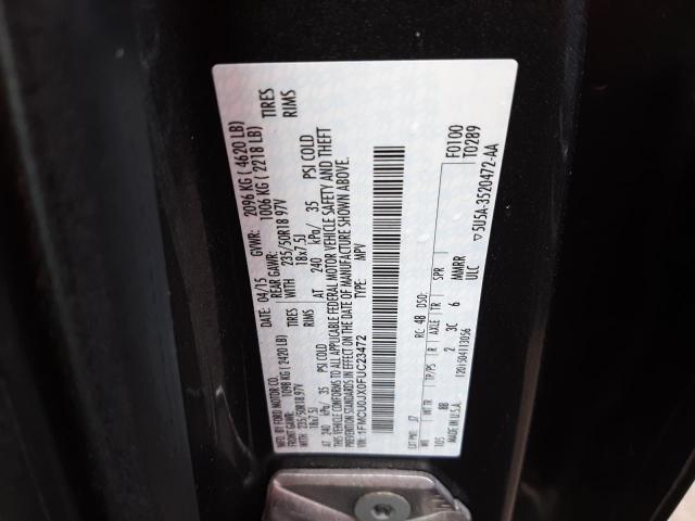 Photo 10 from auction – 2015 FORD ESCAPE TIT with VIN 1FMCU0JX0FUC23472