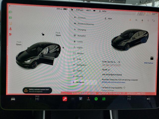 Photo 8 from auction – 2018 TESLA MODEL 3 with VIN 5YJ3E1EB8JF182919