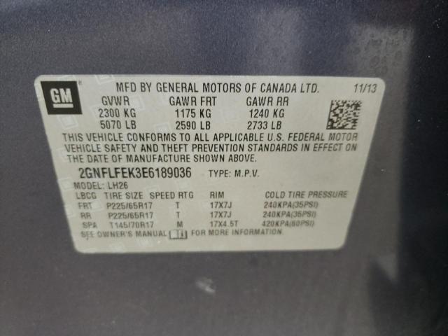 Photo 10 from auction – 2014 CHEVROLET EQUINOX LT with VIN 2GNFLFEK3E6189036