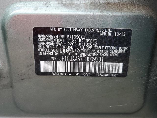 Photo 10 from auction – 2014 SUBARU IMPREZA with VIN JF1GJAA67EH009331