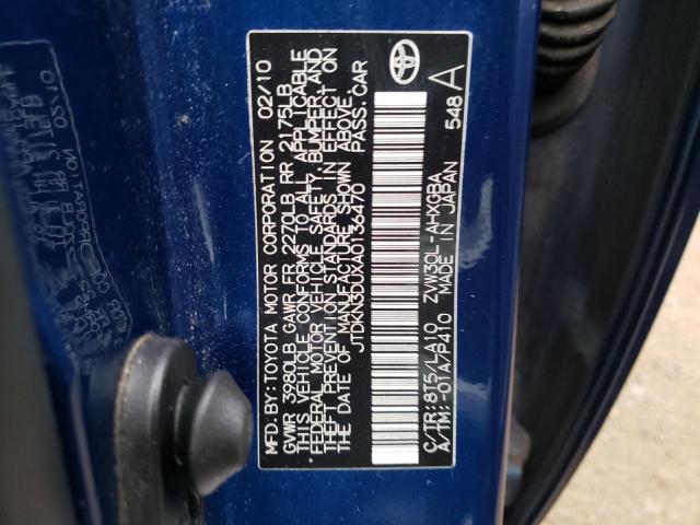 Photo 10 from auction – 2010 TOYOTA PRIUS with VIN JTDKN3DUXA0136470
