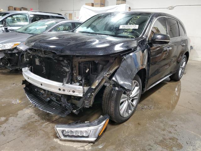 Photo 2 from auction – 2017 ACURA MDX TECHNO with VIN 5FRYD4H57HB032034