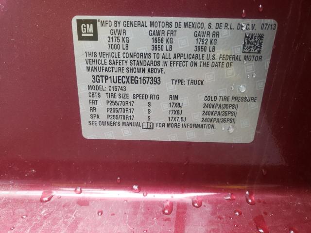 Photo 10 from auction – 2014 GMC SIERRA with VIN 3GTP1UECXEG167393