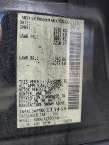 Photo 10 from auction – 2013 NISSAN ALTIMA 2.5 with VIN 1N4AL3AP4DC115459