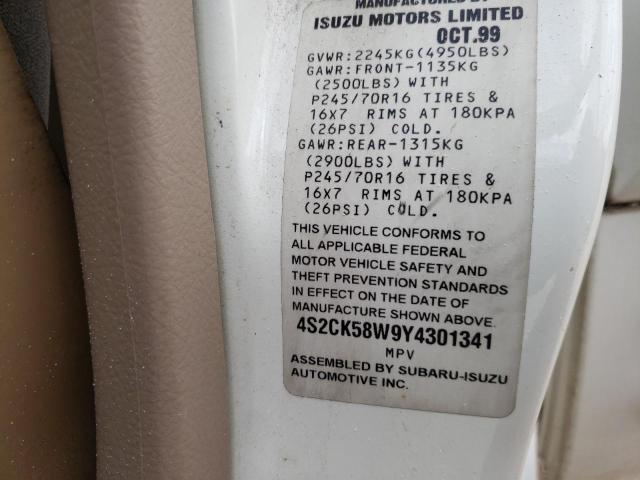 Photo 10 from auction – 2000 ISUZU RODEO S with VIN 4S2CK58W9Y4301341