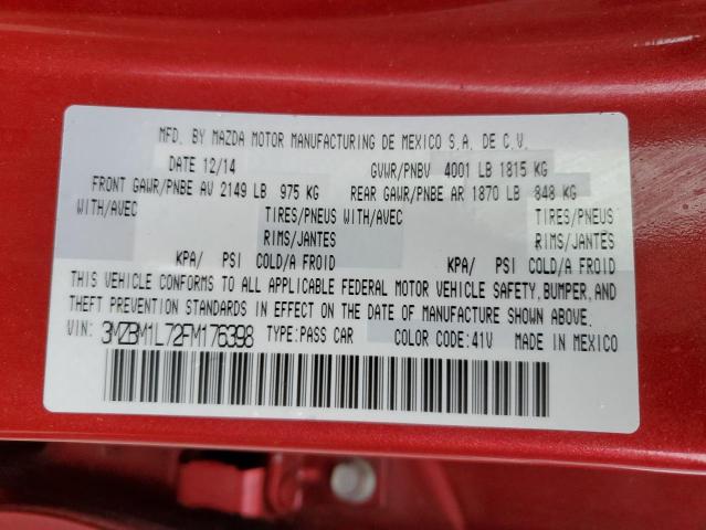 Photo 10 from auction – 2015 MAZDA 3 TOURING with VIN 3MZBM1L72FM176398