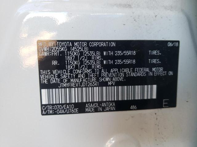 Photo 10 from auction – 2018 TOYOTA RAV4 LIMIT with VIN JTMYFREV1JD126341