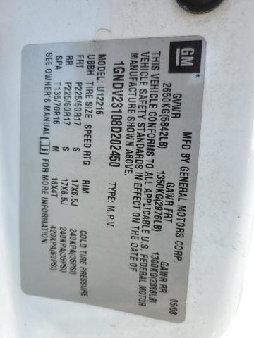Photo 10 from auction – 2008 CHEVROLET UPLANDER L with VIN 1GNDV23108D202450