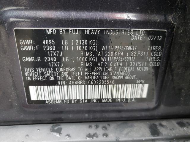 Photo 10 from auction – 2013 SUBARU OUTBACK 3. with VIN 4S4BRDLC6D2285546