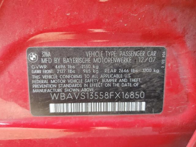 Photo 10 from auction – 2008 BMW 328 IT with VIN WBAVS13558FX16850