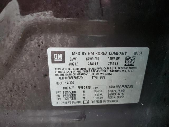 Photo 10 from auction – 2015 BUICK ENCORE PRE with VIN KL4CJHSB6FB053204