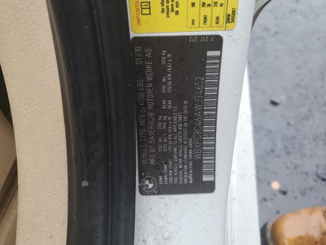 Photo 10 from auction – 2010 BMW X3 XDRIVE3 with VIN WBXPC9C46AWJ34652