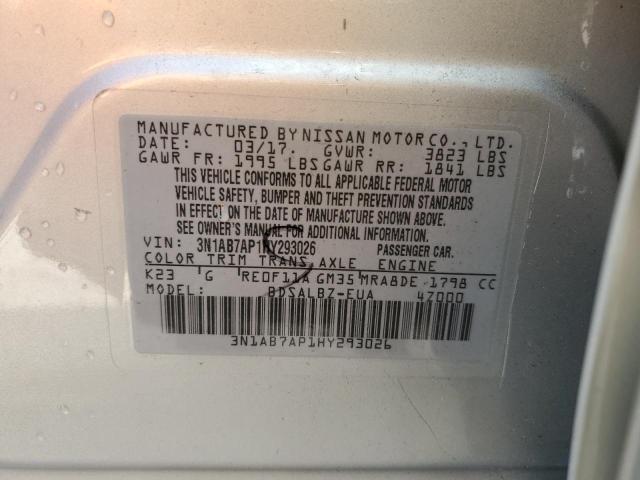 Photo 10 from auction – 2017 NISSAN SENTRA S with VIN 3N1AB7AP1HY293026