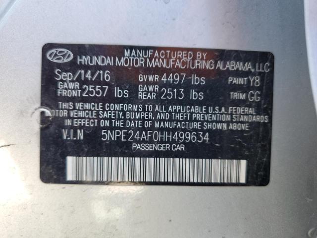 Photo 10 from auction – 2017 HYUNDAI SONATA SE with VIN 5NPE24AF0HH499634