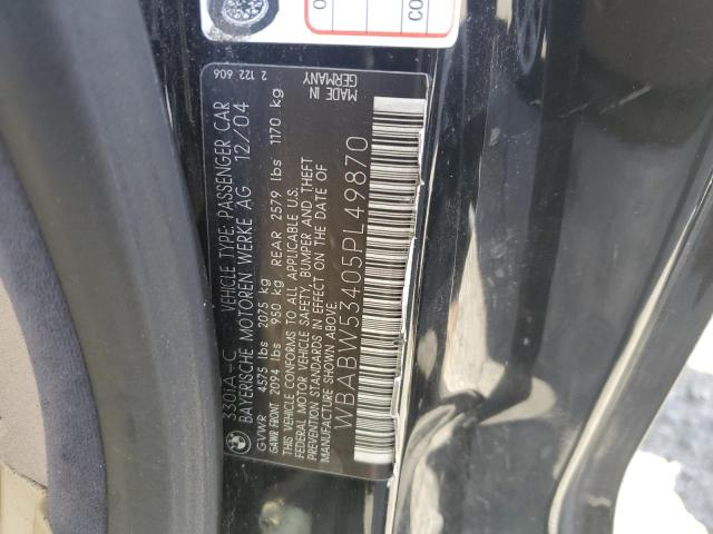 Photo 10 from auction – 2005 BMW 330 CI with VIN WBABW53405PL49870